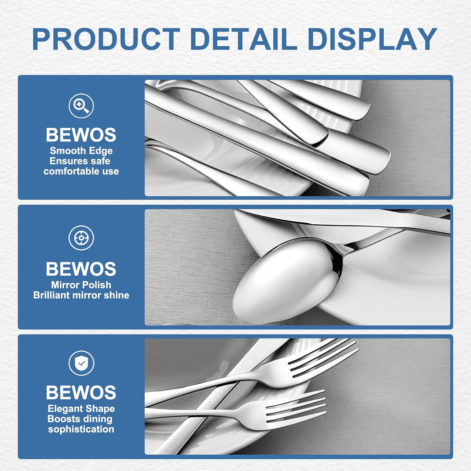 Detalle de BEWOS Silverware Set 20-Piece