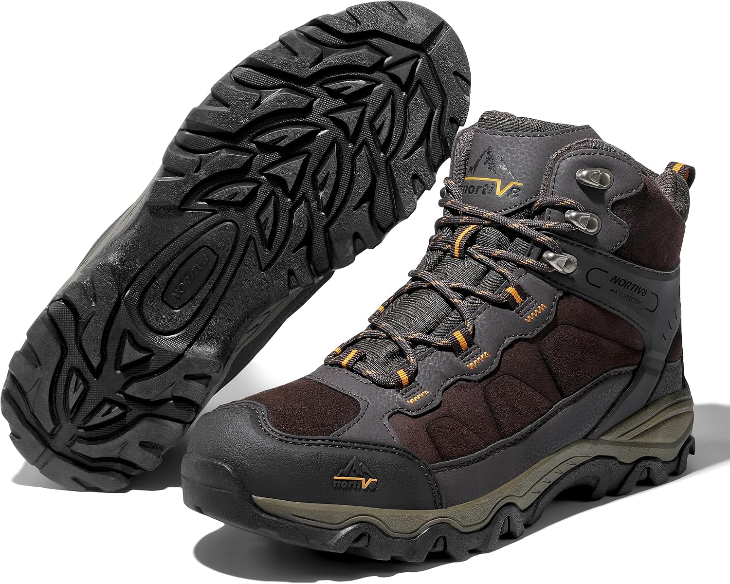 Detalle 2 de NORTIV 8 Men’s Waterproof Mid Hiking Boots, Paladin Outdoor Trekking Shoes