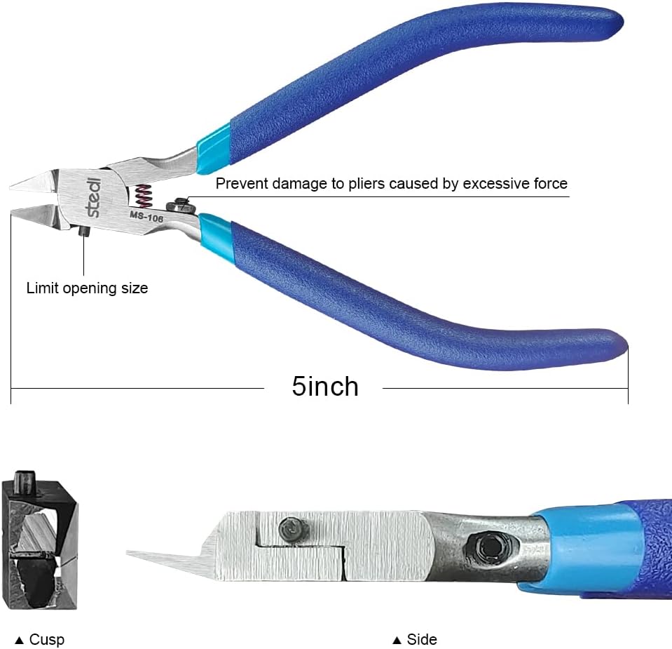 Thumbnail 4 de stedi Modellzange mit ultradünner, einseitig geschliffener Klinge – inkl. Klingenetui, blau