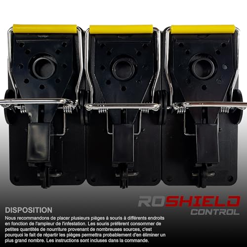 Detalle de Roshield 6 pièges à souris réutilisables – kit efficace et sensible pour l’intérieur et l’extérieur