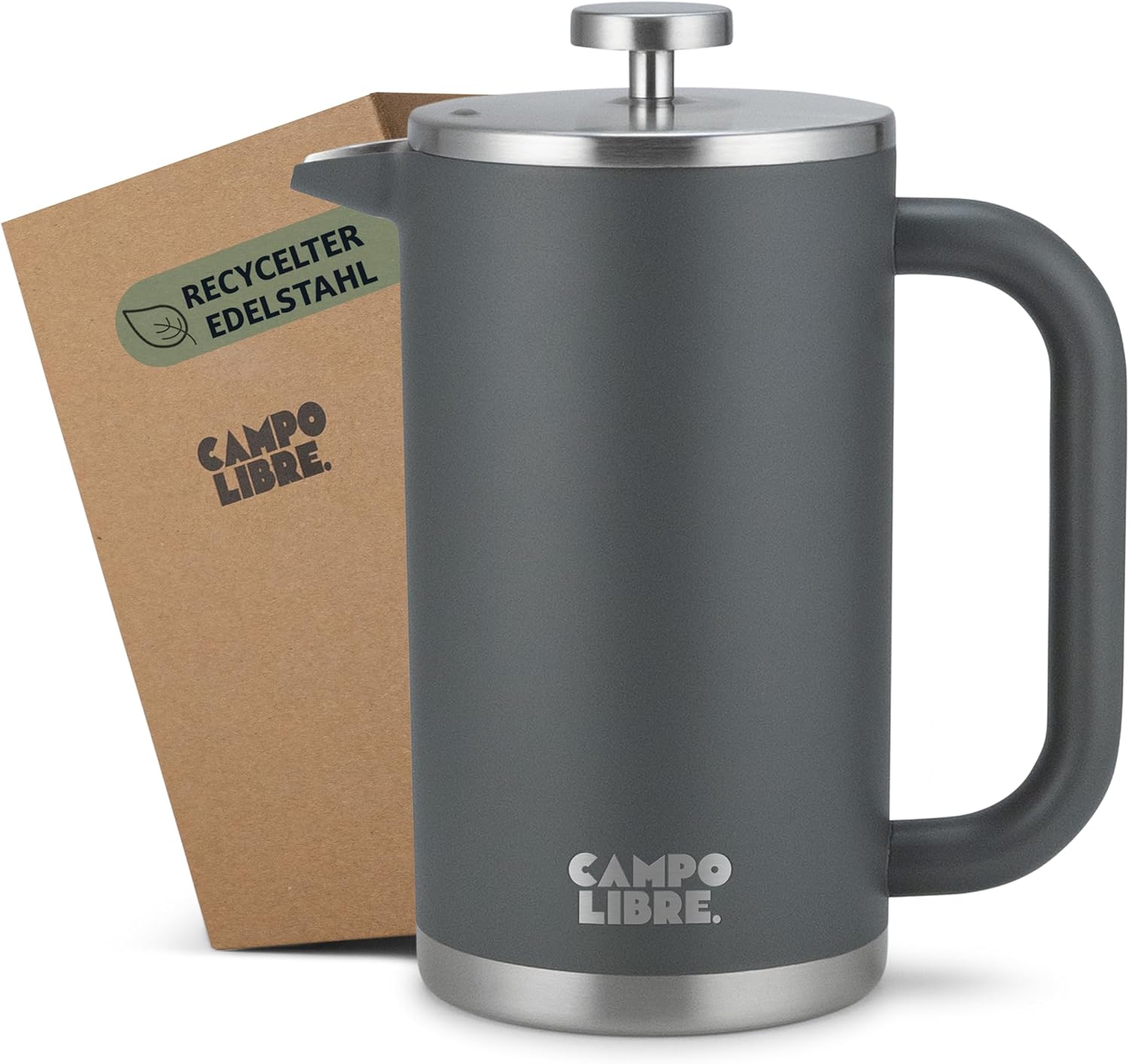 Thumbnail 6 de Campo Libre.® Giorgio French Press aus doppelwandigem Edelstahl (1 l) inkl. Ersatzfilter