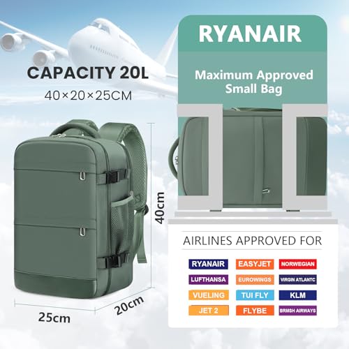 Detalle 2 de KIRFEIHT mochila cabina Ryanair 40x20x25