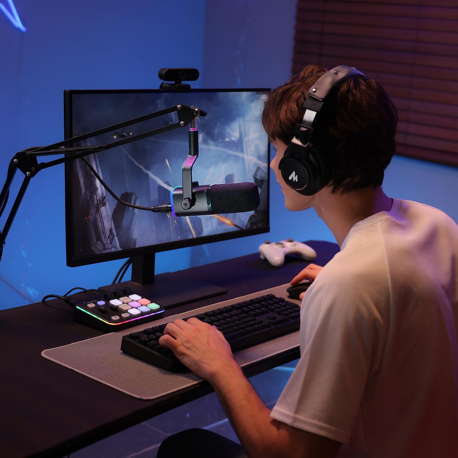 Detalle 2 de MAONO PD100XS Micro gaming XLR-USB pour podcast 🎙