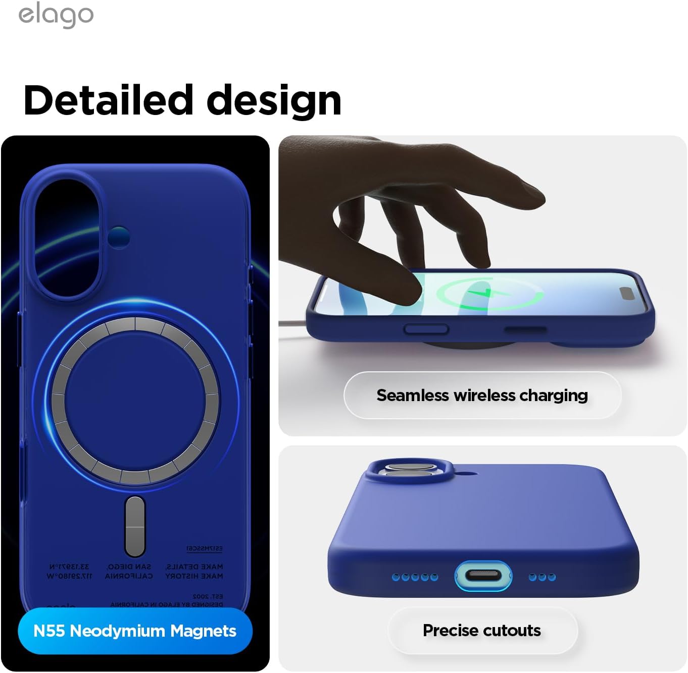 Thumbnail 6 de elago Magnetic Silicone Case for iPhone 17 6.3” (MagSafe) in Cobalt Blue