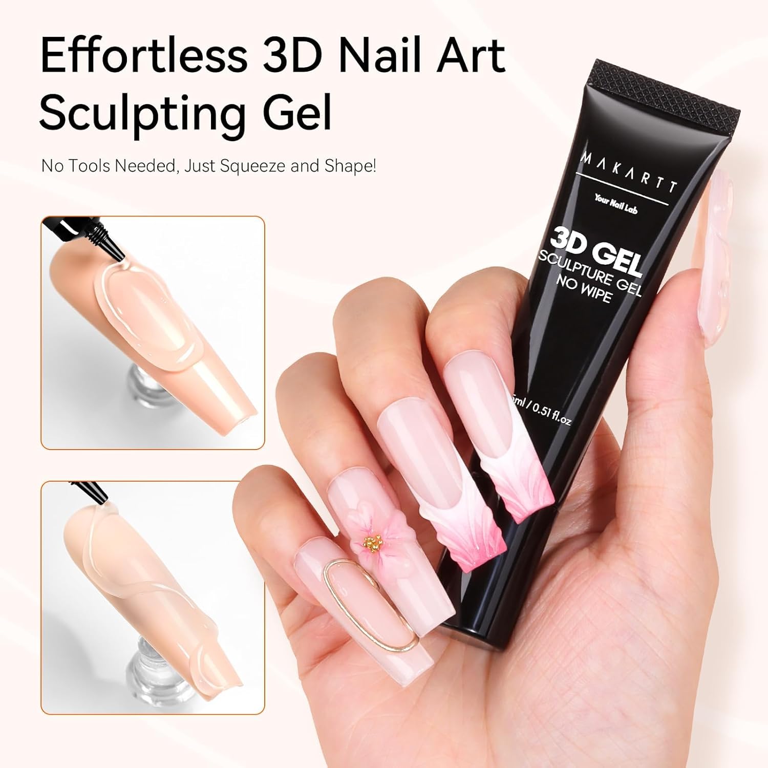Detalle 2 de Makartt 3D Gel Nail Art 15 g Nagelkleber Gel đź’…