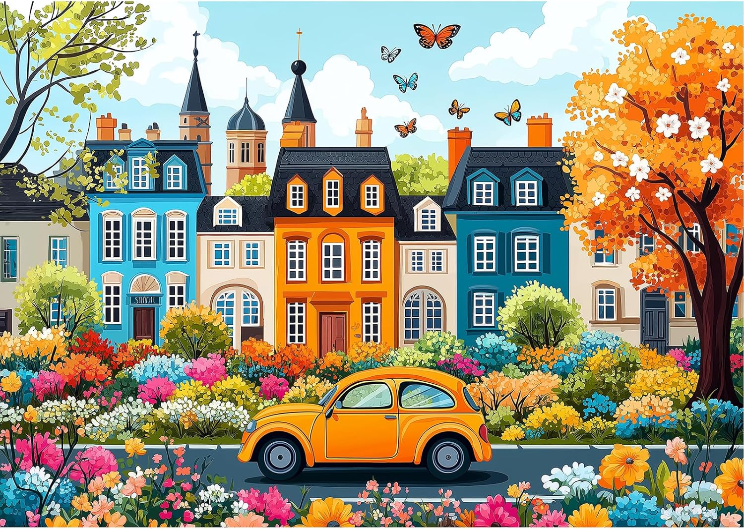 Thumbnail 6 de Colorful City Street 500-piece Jigsaw Puzzle 🧩