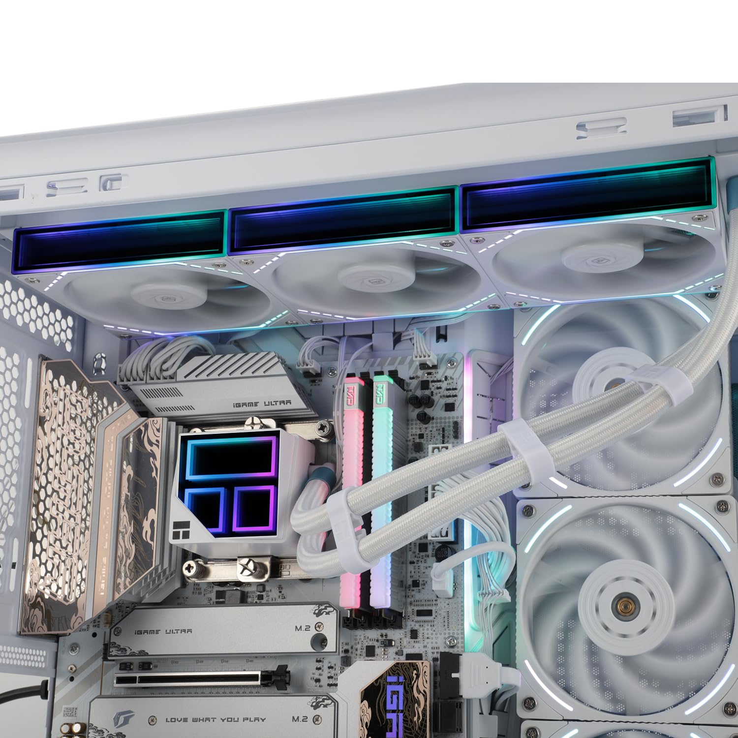 Detalle de Thermalright TR Frozen Infinity 360 WHITE - All-in-One CPU-Kühler mit Infinity Mirror und ARGB