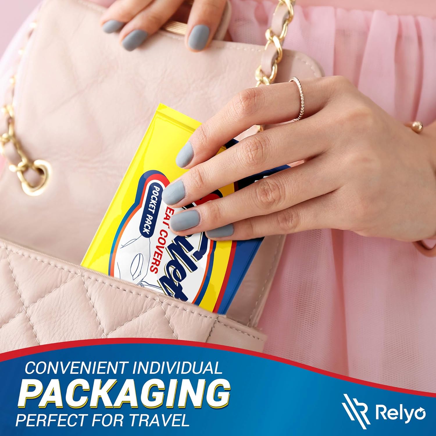 Thumbnail 5 de Relyo 20-Pack XL Disposable Toilet Seat Covers, Waterproof with Adhesive Tabs