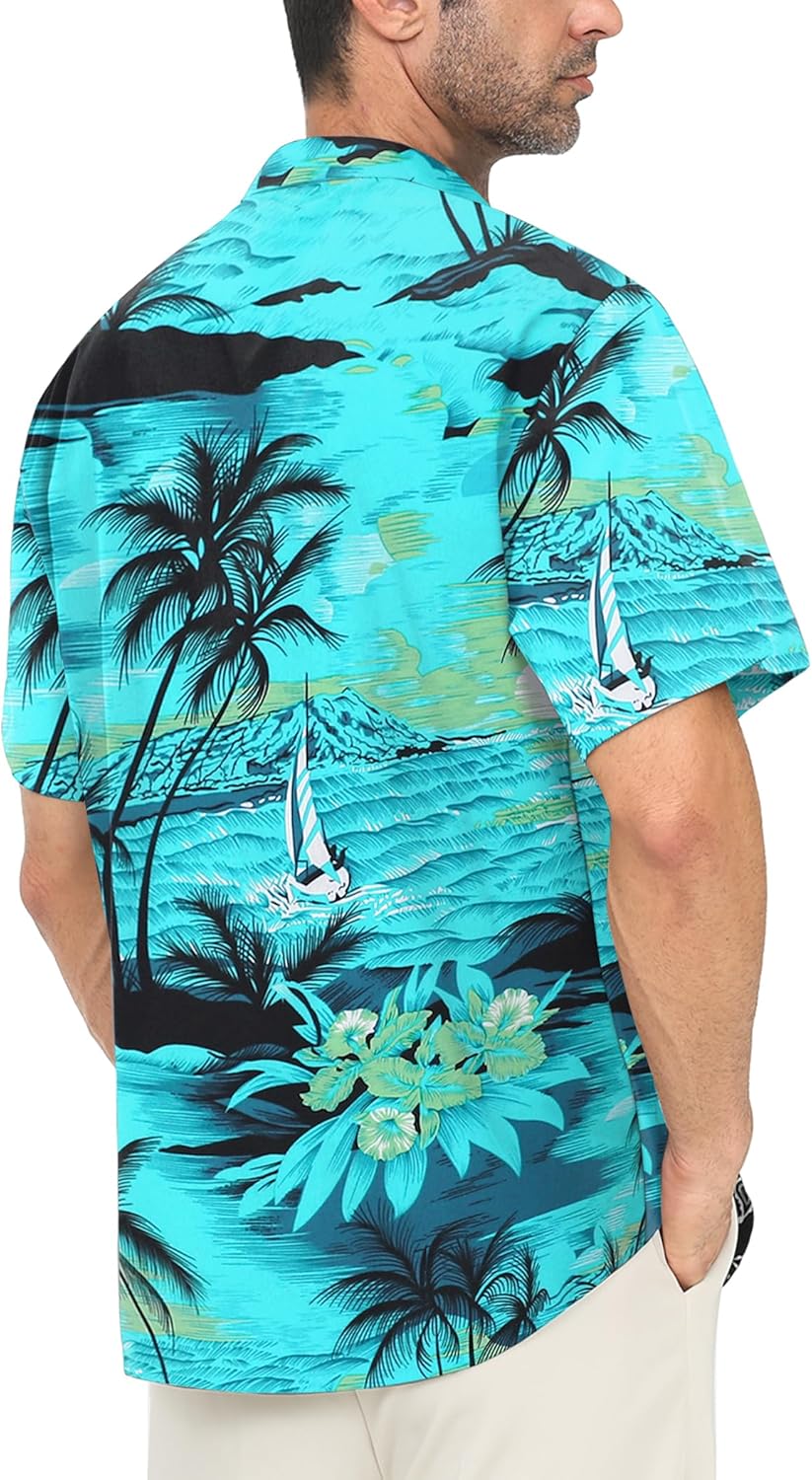 Thumbnail 1 de Gavliuu Chemise Hawaiienne Homme Manches Courtes Imprimé Tropical Léger