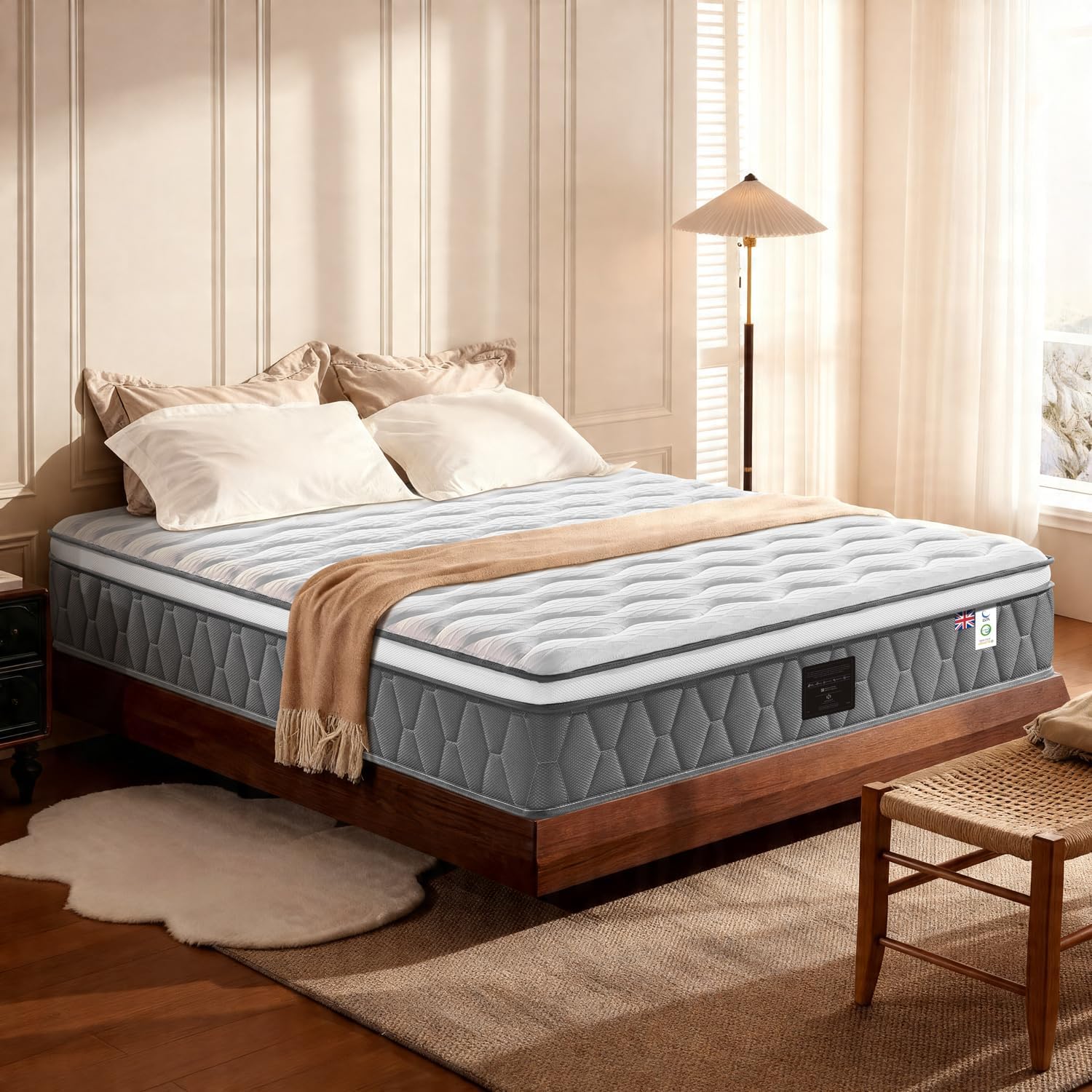 Detalle de NineLan Orthopaedic Double Mattress 4FT6 – 135x190x27cm