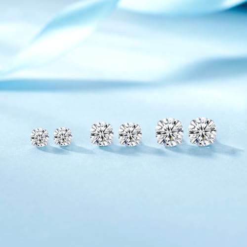 Thumbnail 1 de Ecripe 3 Pairs 925 Sterling Silver Earrings Set for Women