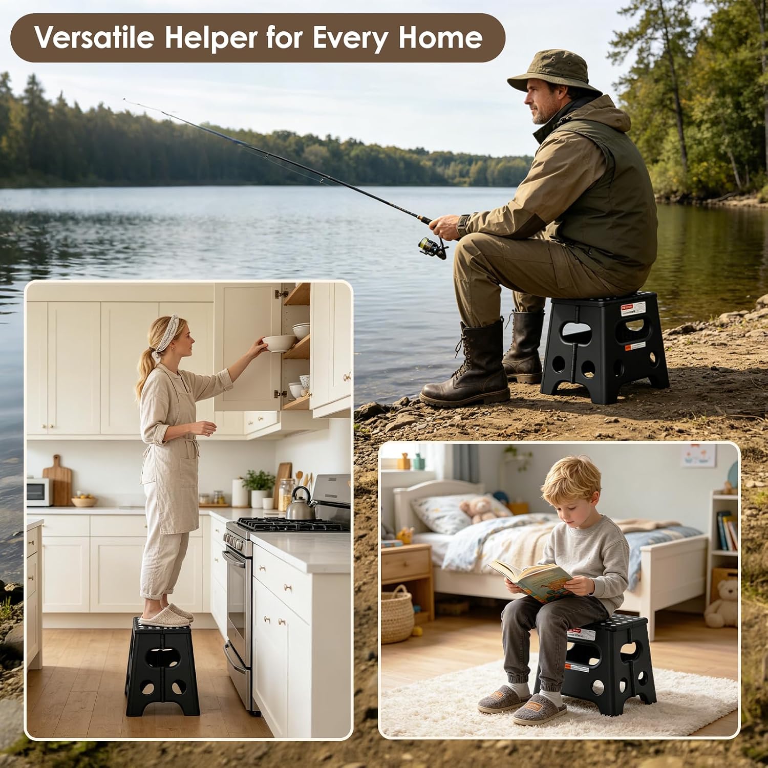 Thumbnail 6 de HBTower Folding Step Stool, 13-Inch
