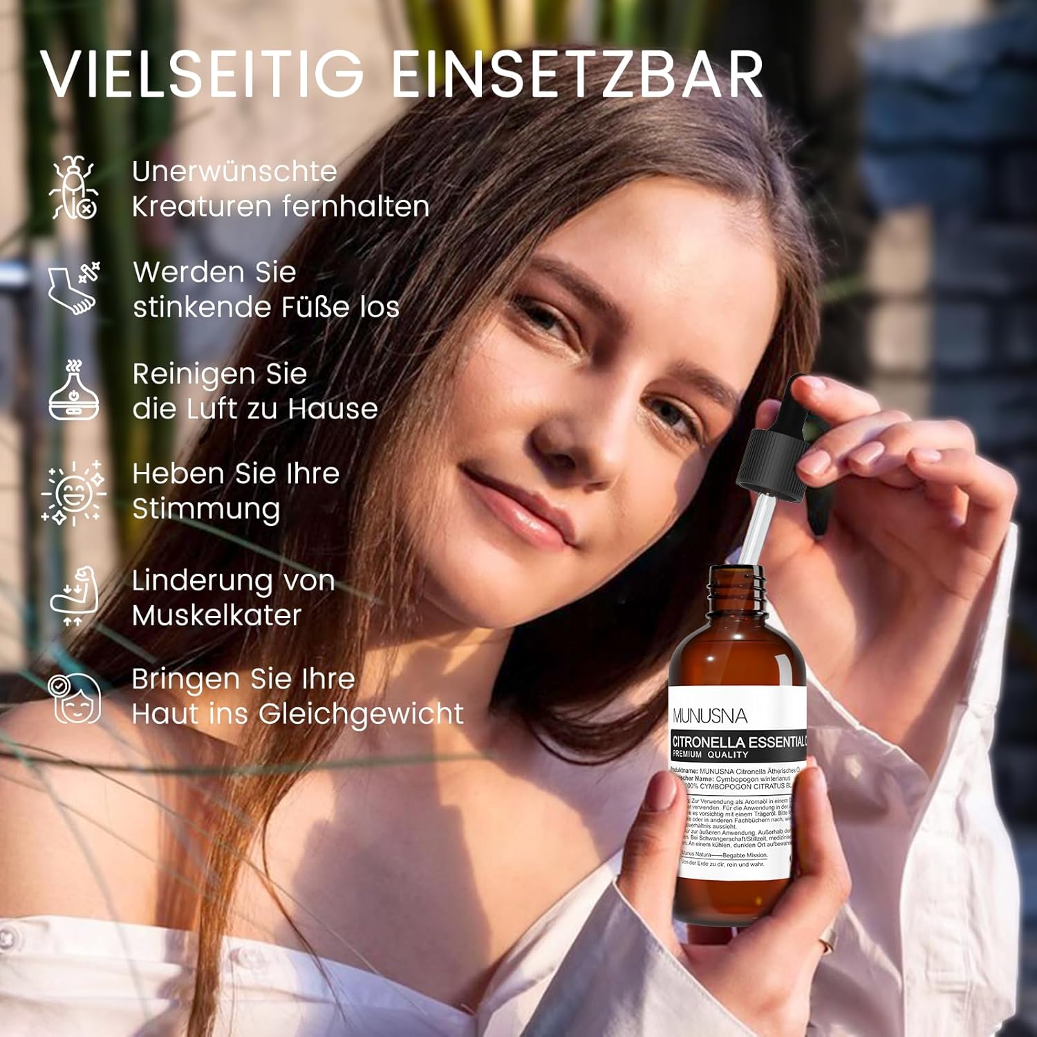 Thumbnail 5 de Citronellaöl 100 ml von MUNUSNA – ätherisches Öl für Diffuser, Räuchern & DIY