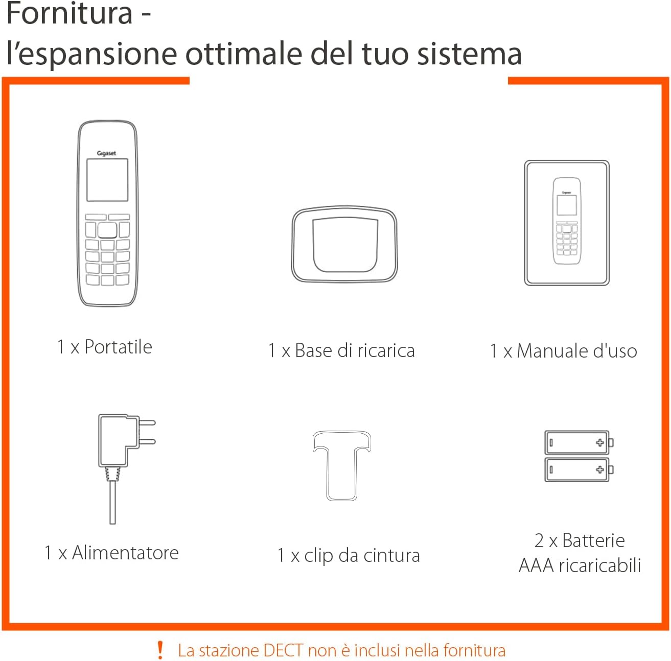 Detalle de Gigaset COMFORT 520HX: Telefono Portatile Aggiuntivo con Vivavoce in Nero Titanio