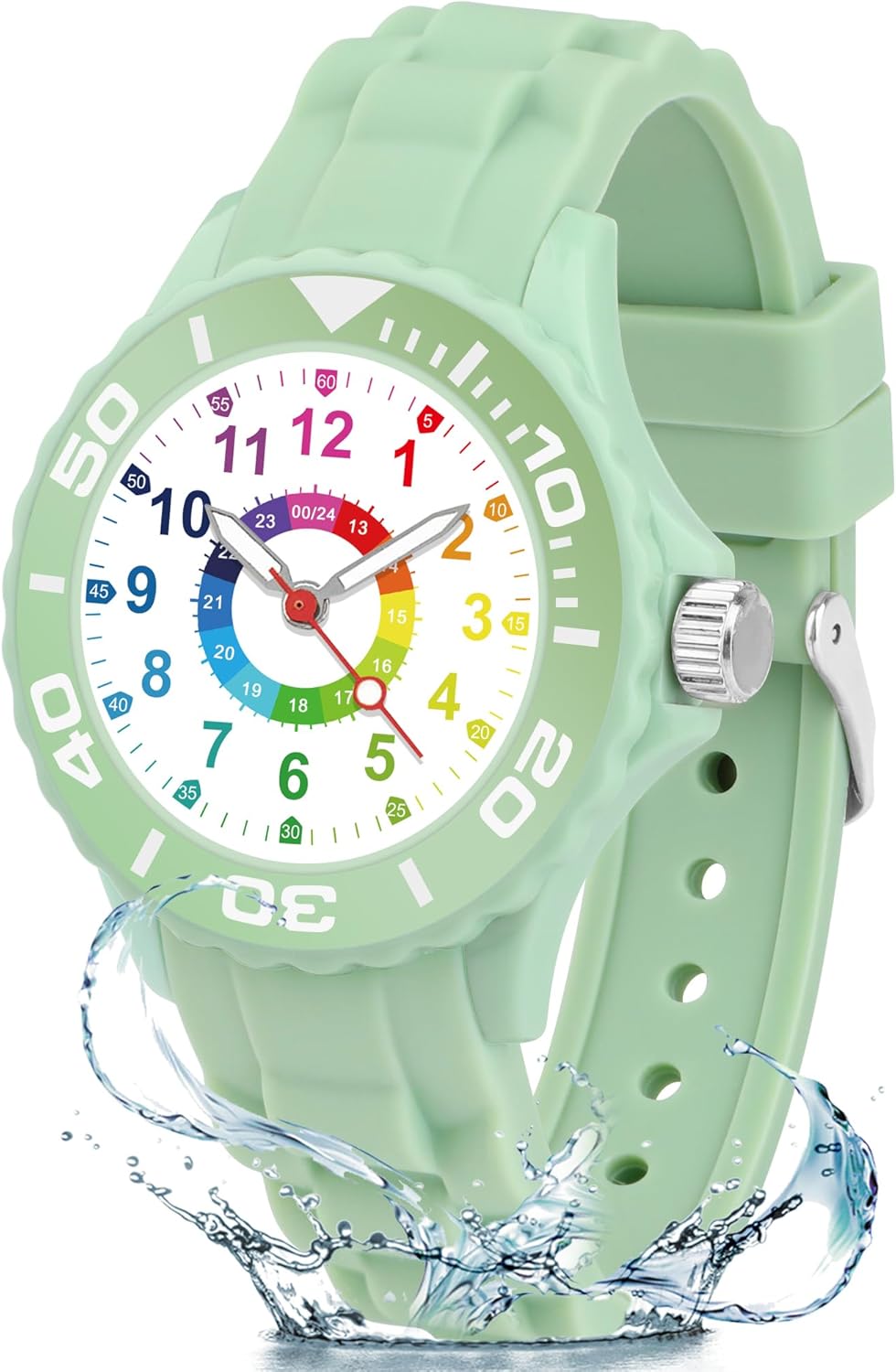 Thumbnail 6 de GUUMUXIN Montre pour Enfant Garçon et Fille — Montre analogique quartz avec bracelet en TPU, étanche 30 m