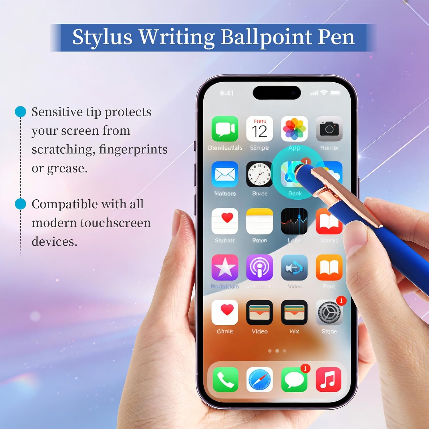 Thumbnail 3 de kander 12er Set 2-in-1 Kugelschreiber mit Touchpen & 24 Ersatzminen (12 Farben)