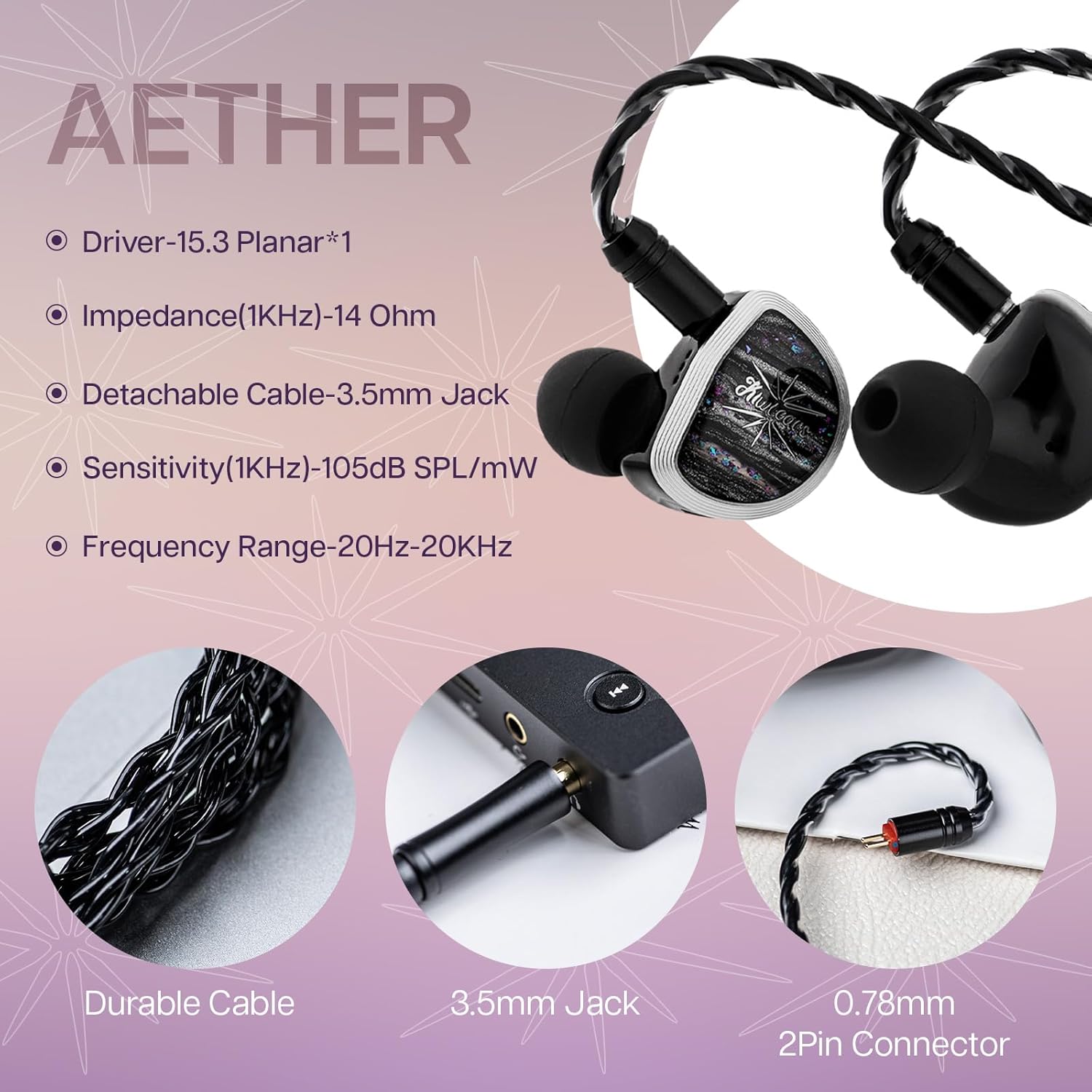 Thumbnail 4 de Linsoul Kiwi Ears Aether 15.3mm planar IEM