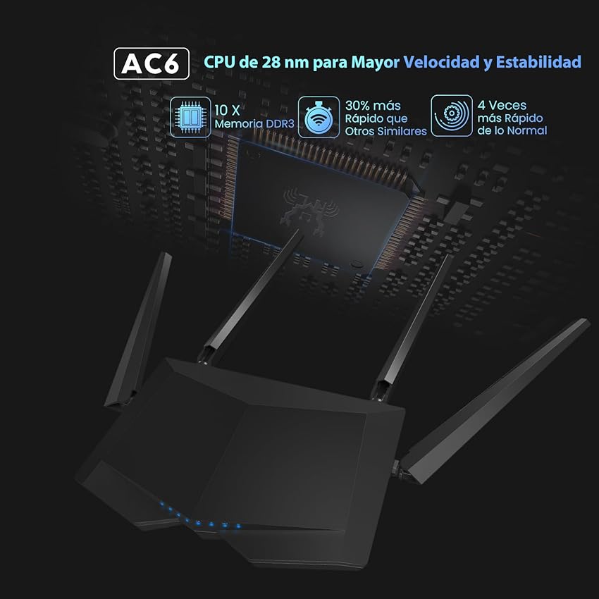 Thumbnail 5 de Tenda AC6 Router AC1200 4 puertos Megabit