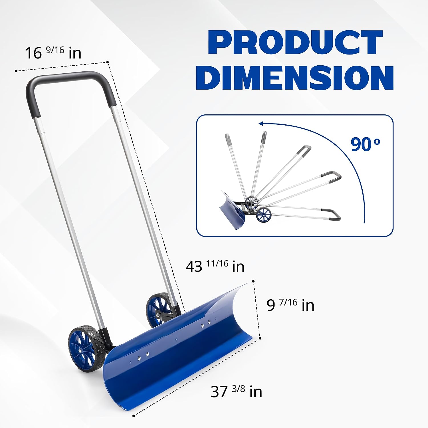 Detalle 2 de Idzo Efficient Snow Pusher 37-Inch snow shovel 🛷