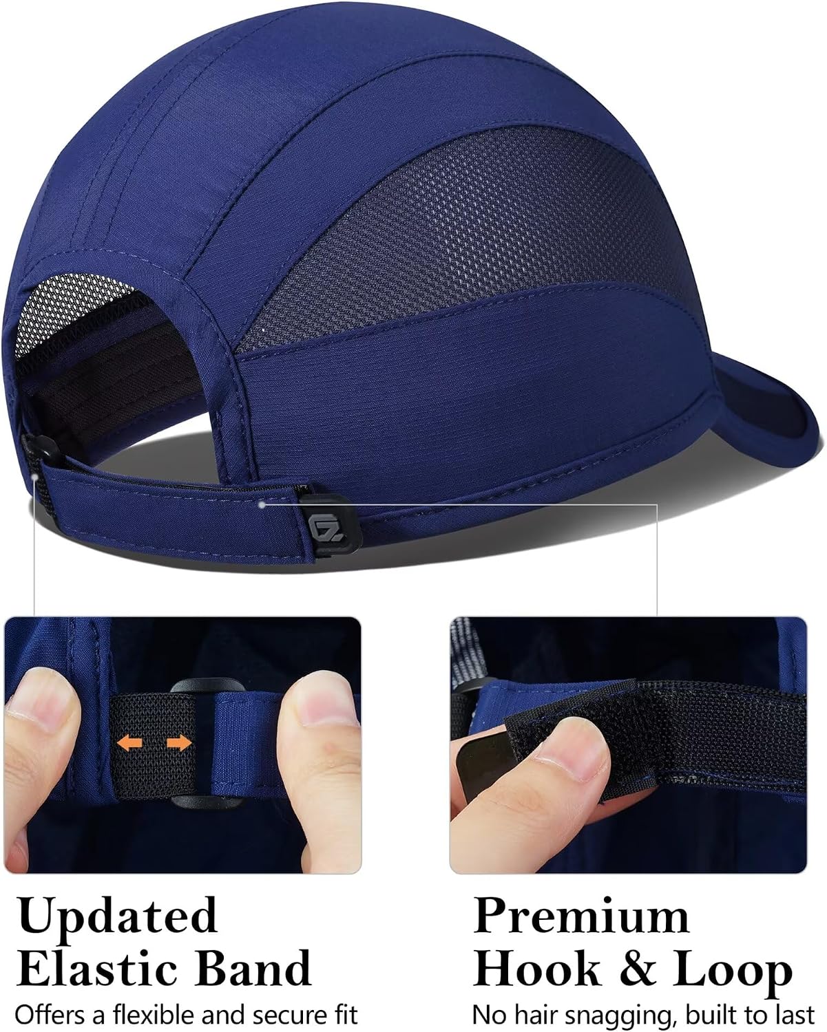 Detalle de GADIEMKENSD Unstructured Quick Dry Sports Cap – atmungsaktive Outdoor-Mütze mit UPF 50+ für Damen & Herren