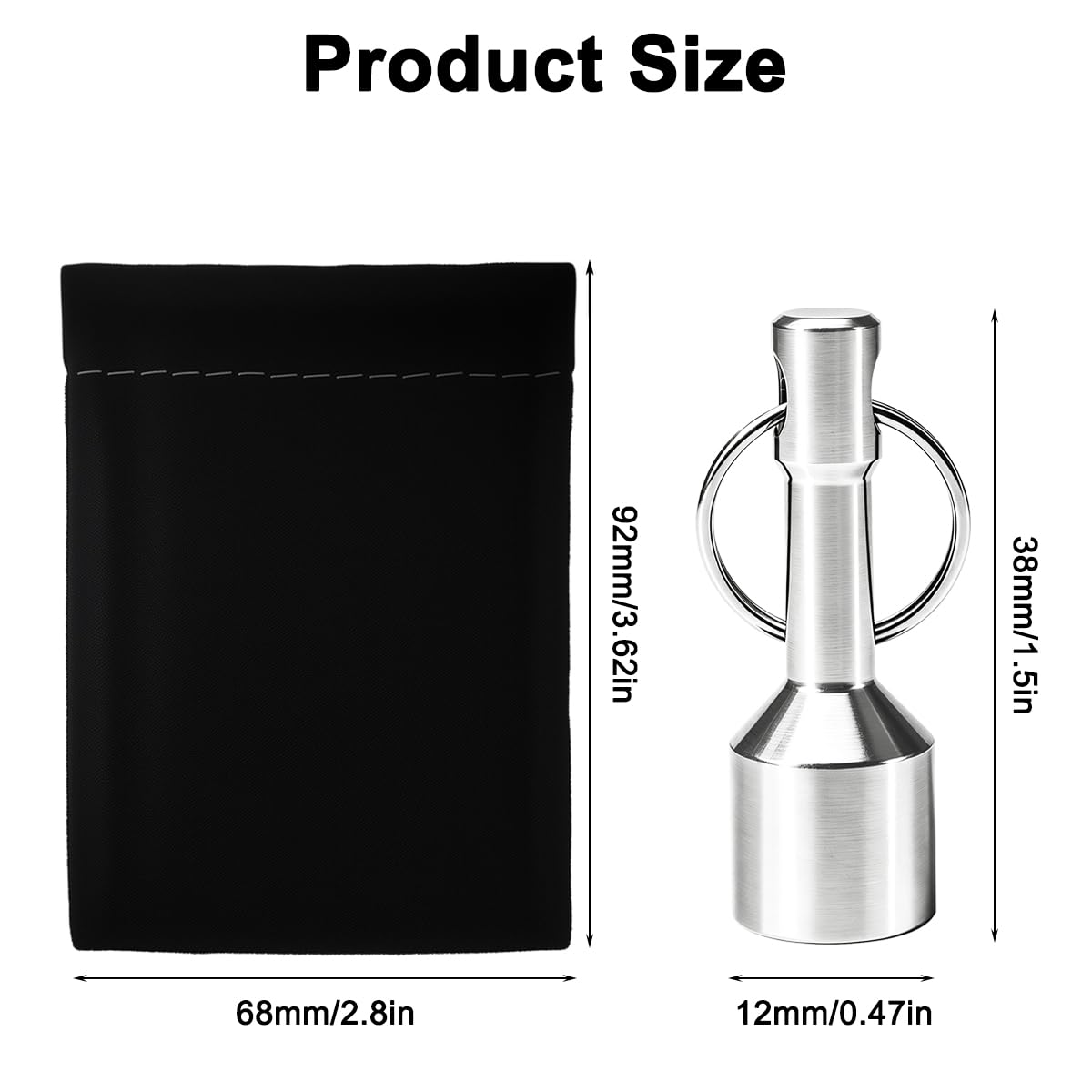 Detalle de AIJOJUMY 2-Pack 12 mm Keychain Magnets for Metal Testing with Velvet Pouch