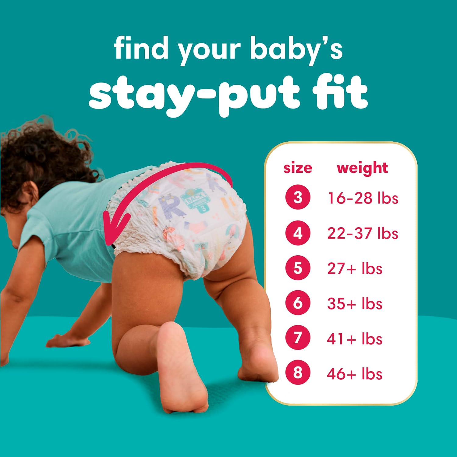Detalle de Pampers Cruisers 360° Diapers, Size 5 (100 Count) with 360° Stretch, Leakproof Fit