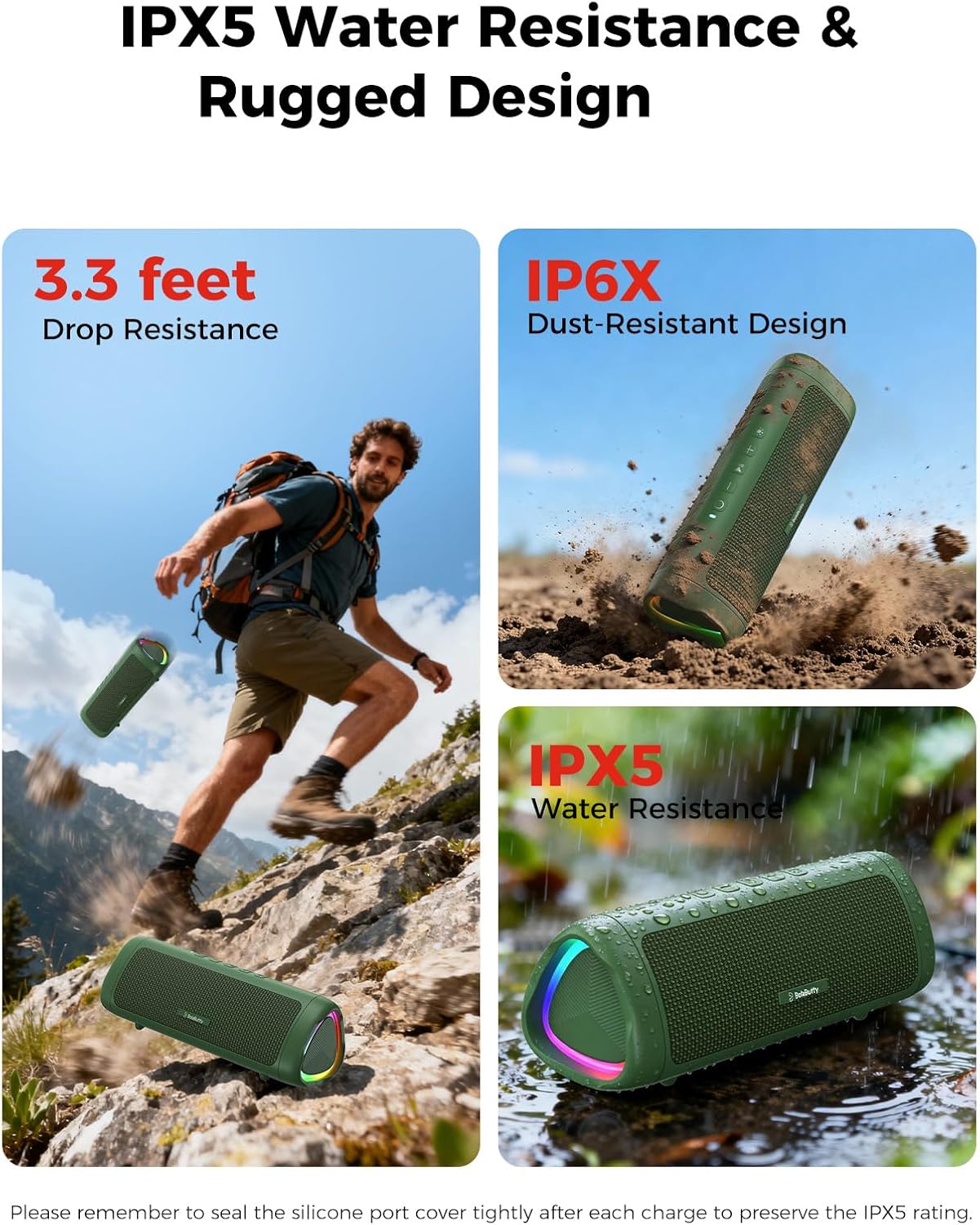 Thumbnail 3 de BolaButty Bluetooth Speaker Portable Wireless (Green)