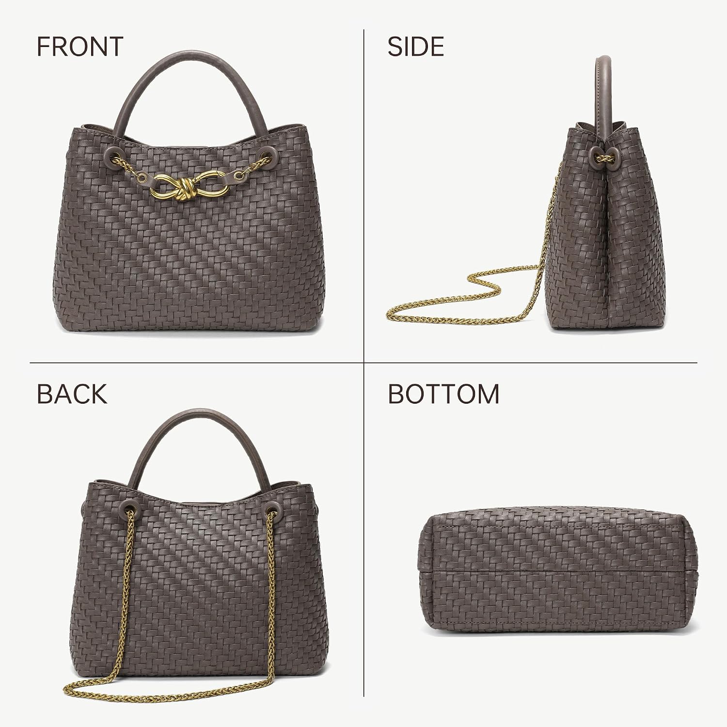 Detalle 2 de Kiss Sea Woven Faux Leather Purse