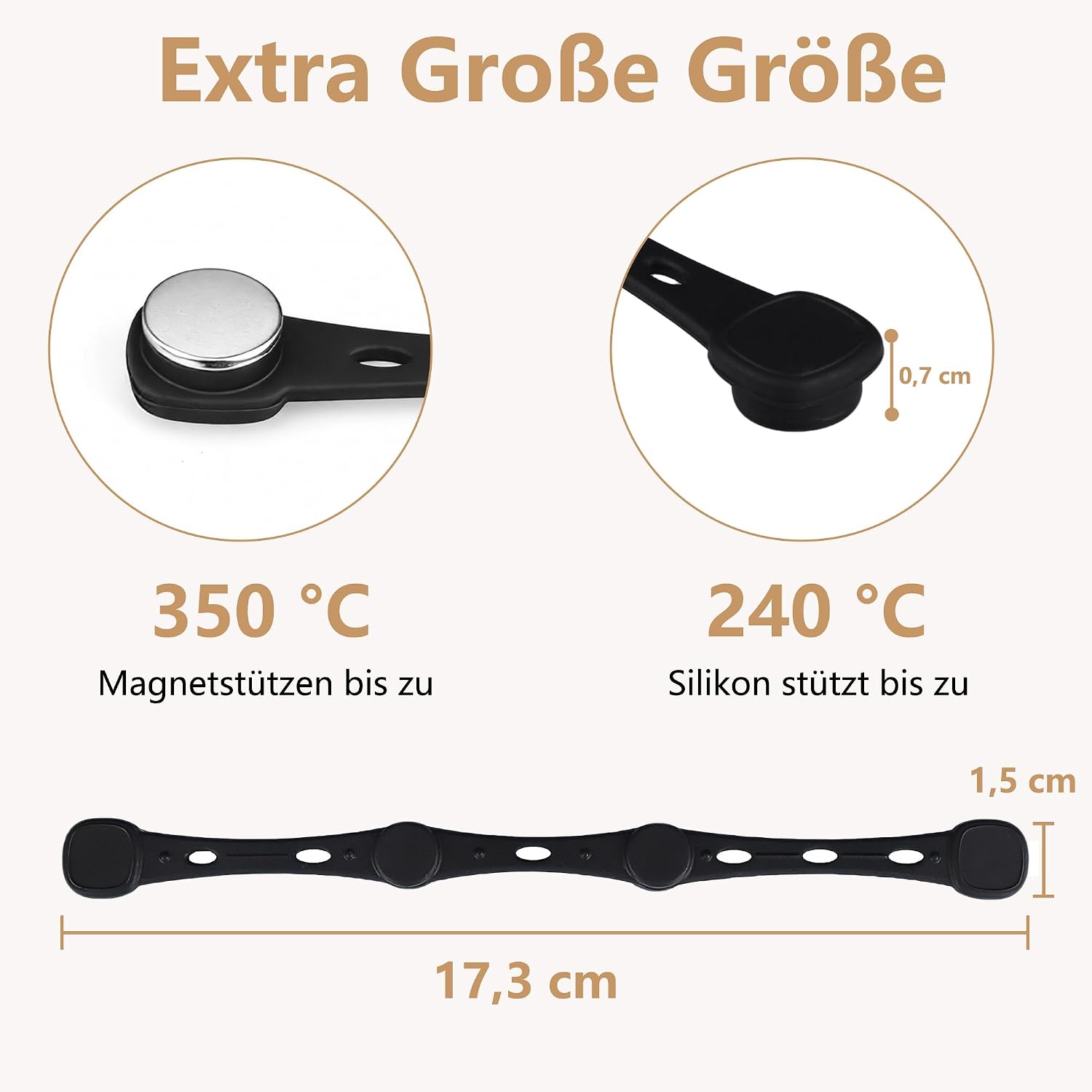 Thumbnail 2 de Xahpower 4er-Pack Magnet-Silikonschnallen für Airfryer-Backpapier (waschbar, wiederverwendbar)