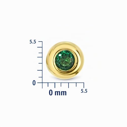 Detalle de Miore Mujer 9 k (375) Oro amarillo con esmeralda verde – Estuche azul y certificado de autenticidad