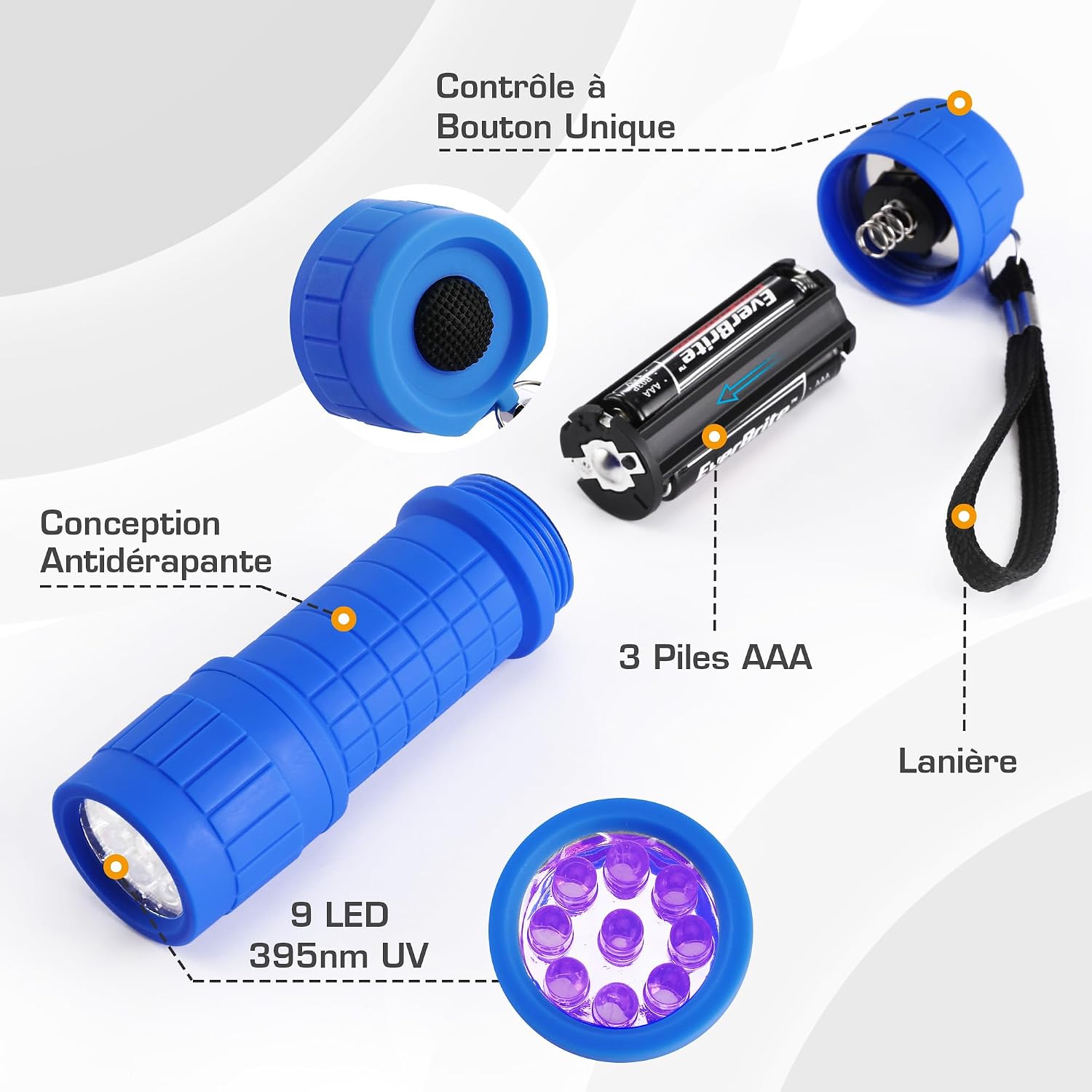 Detalle 2 de EverBrite torche UV 395 nm 6 pièces