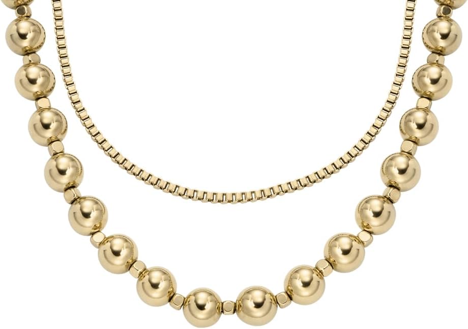 Detalle de Fossil Collier en acier inoxydable ou argent sterling pour femme avec fermoir à homard