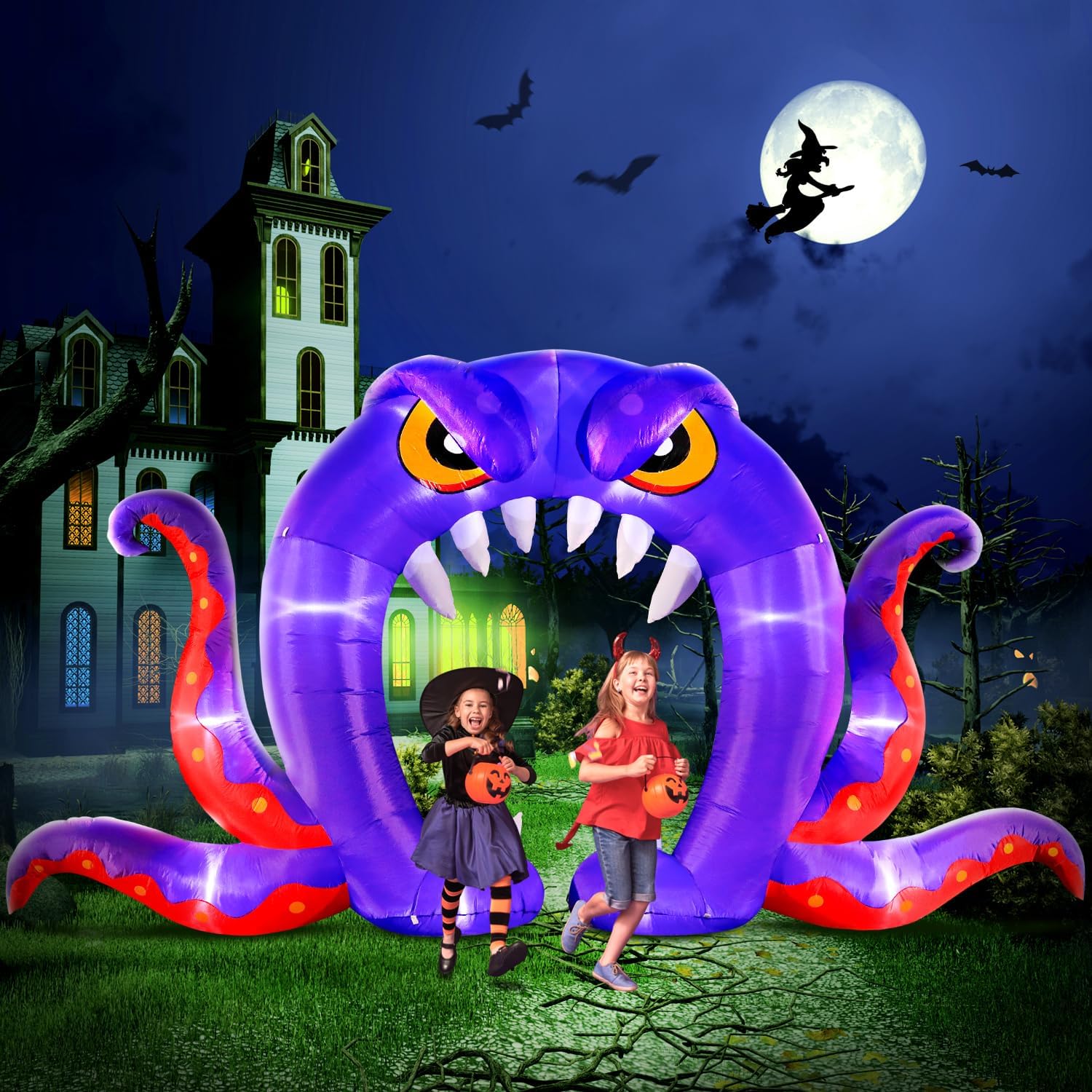 Detalle de DomKom Halloween Inflatable Archway, 16FT