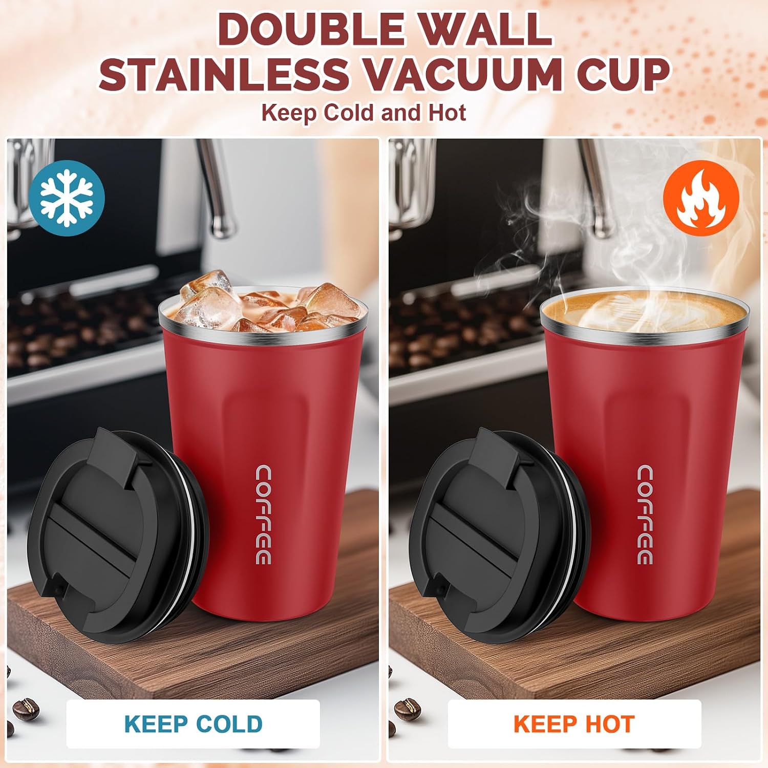 Detalle de CS COSDDI Stainless Steel Coffee Mug 12 oz