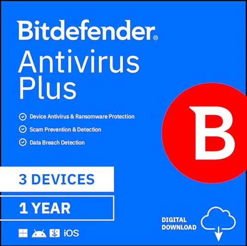 Detalle de Bitdefender Antivirus Plus for 3 Devices (1 Year) – PC Activation Code by Email