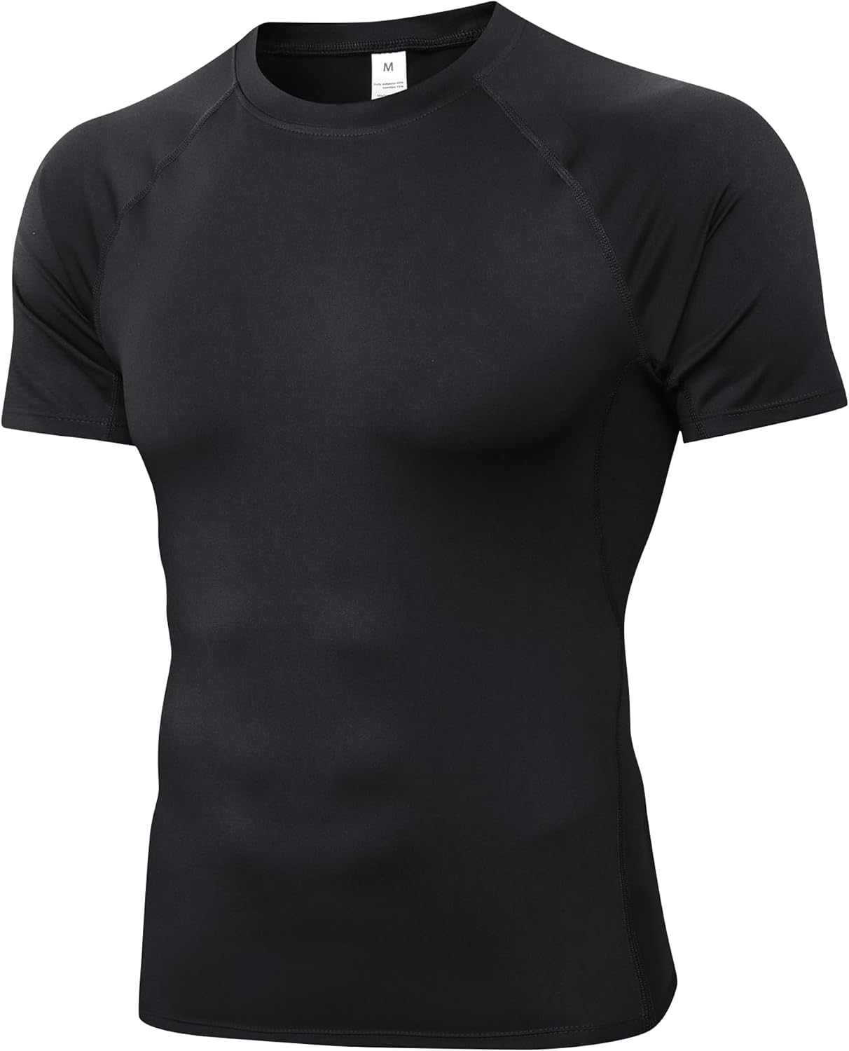 Detalle de POIHIDE Men's Compression Shirt Short Sleeve Base Layer – Lightweight, Breathable Fitness Top