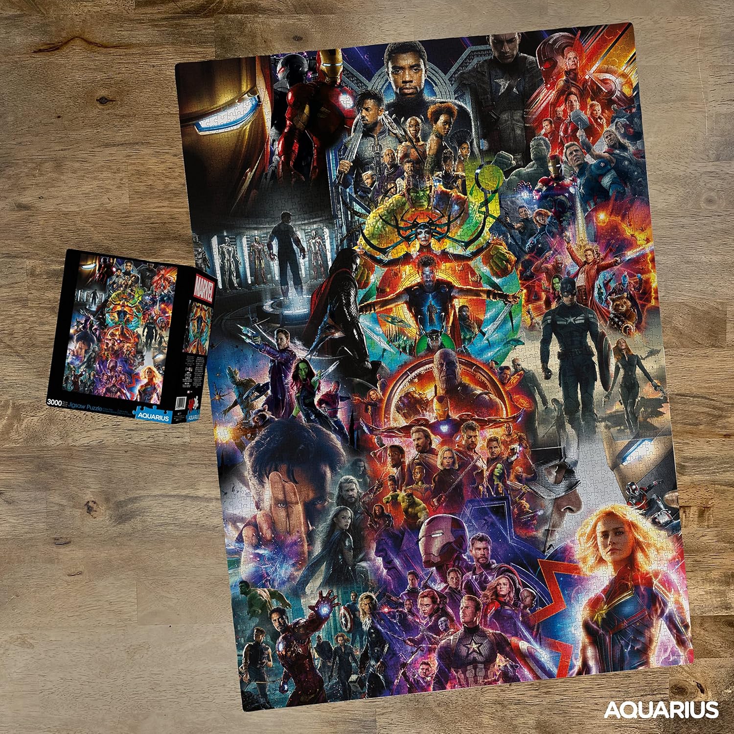 Thumbnail 2 de AQUARIUS 68517 Marvel MCU Collage Avengers Jigsaw Puzzle, Berry, One Size