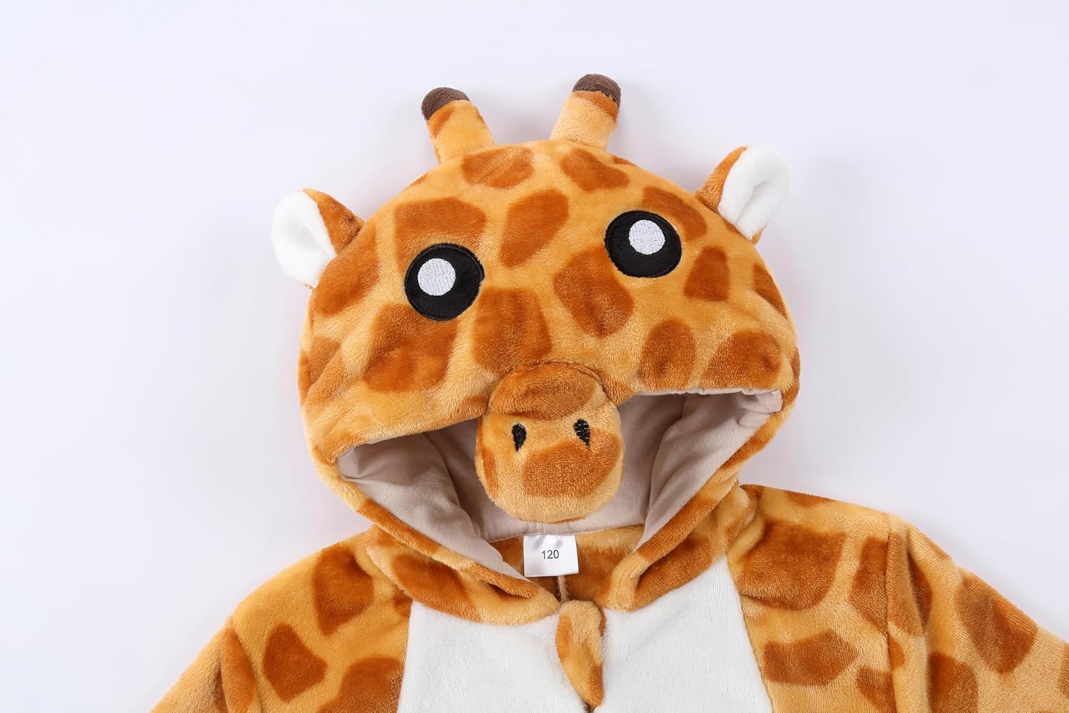 Detalle 2 de FHSFDZSW Baby Flannel Animal Onesie with Hood and Button Opening