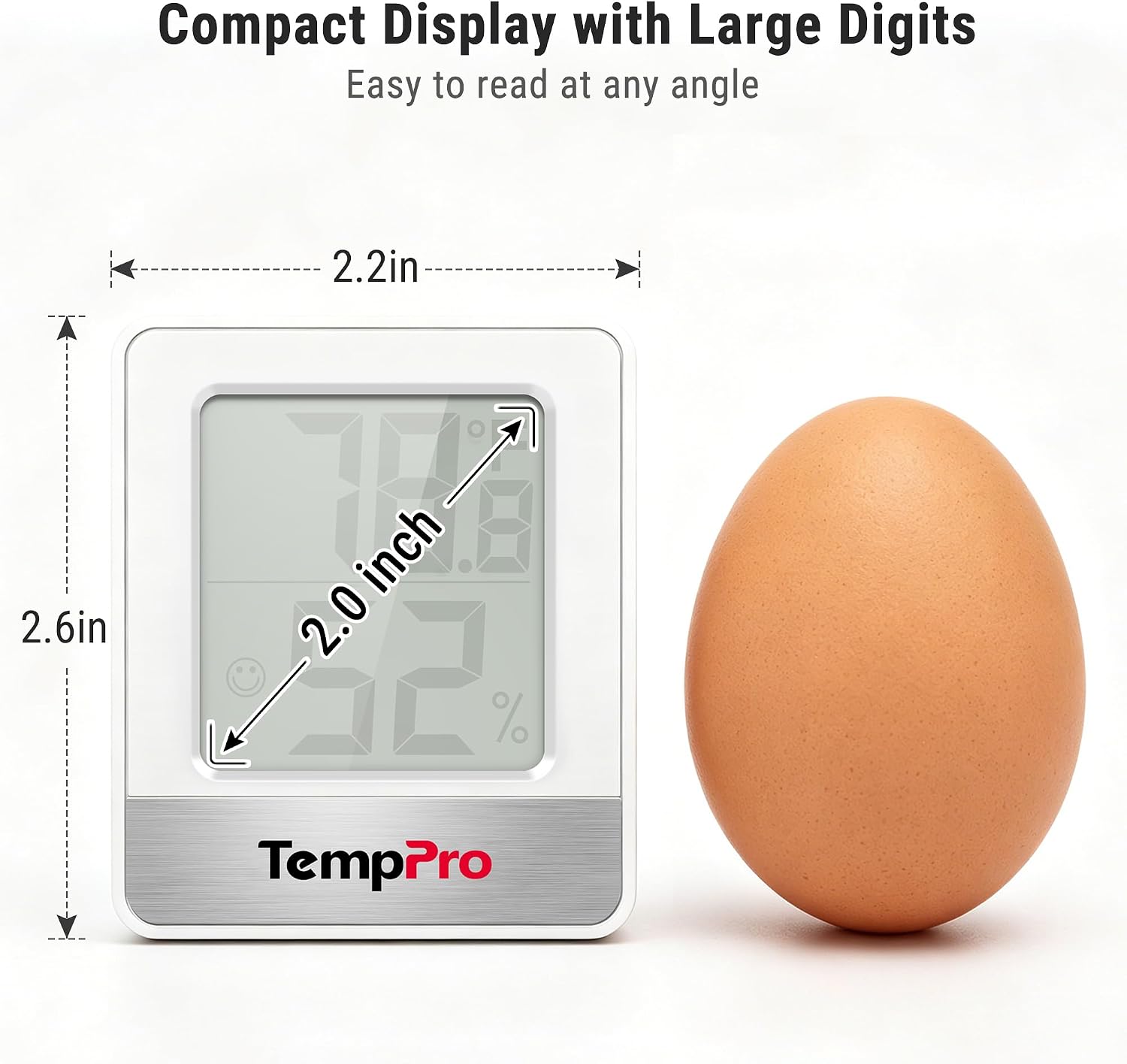 Detalle de TempPro TP49 Digital Hygrometer Indoor Thermometer