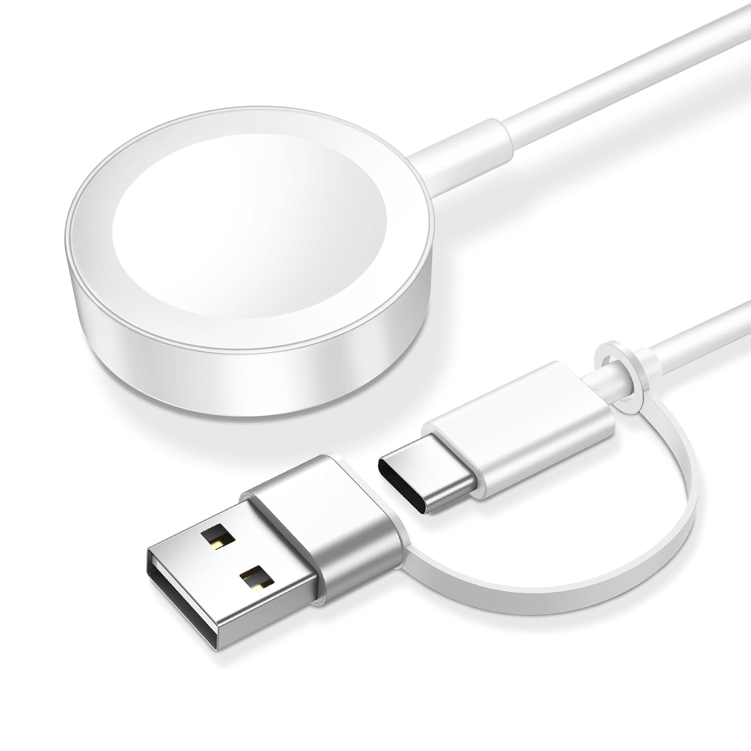 Detalle de toaksi A2255 Apple Watch Magnetic Charging Cable, USB-A/USB-C, 4.9 ft