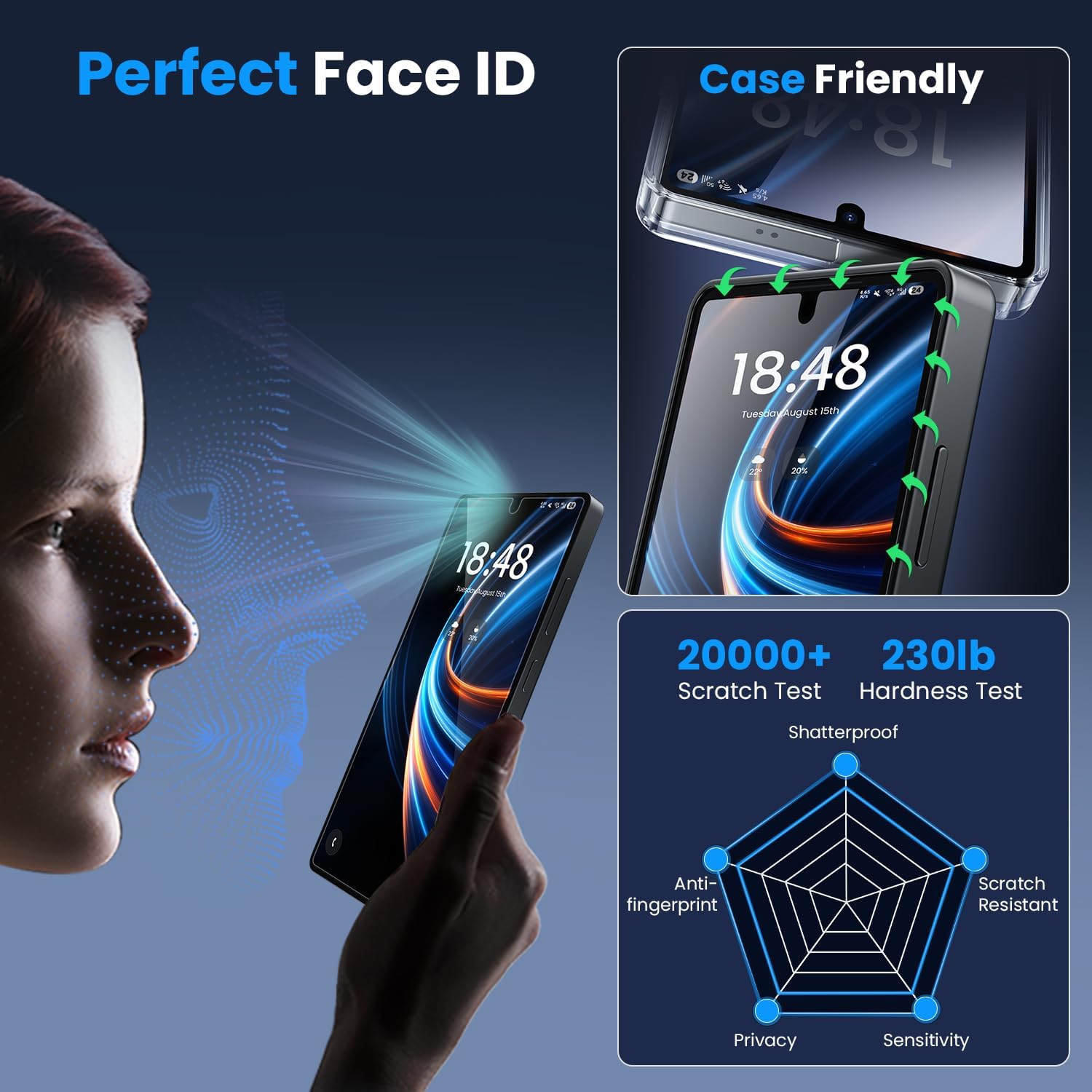 Thumbnail 6 de WSKEN Screen Protector for Samsung Galaxy S26 Ultra – 9H+ tempered glass with auto dust removal and fingerprint unlock