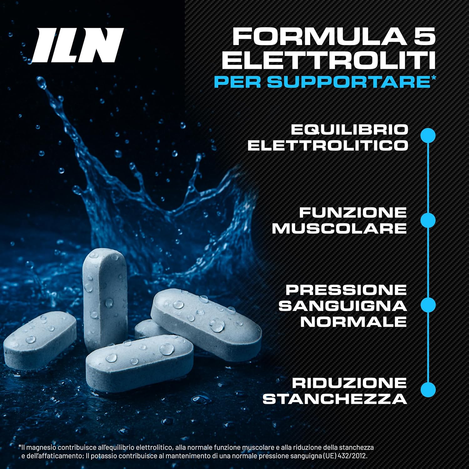Detalle de Elettroliti senza zucchero Electrolytes compresse Iron Labs Nutrition 360 (Complex 1500 mg) vegano e keto friendly