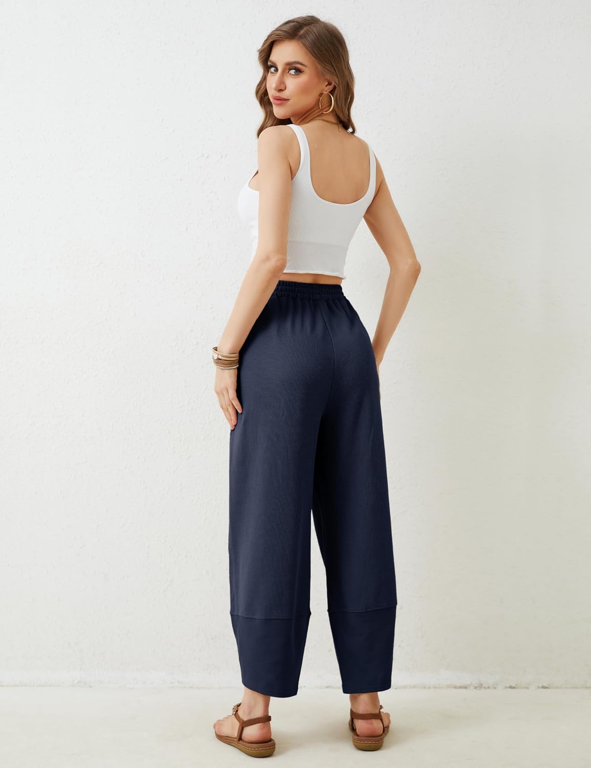 Thumbnail 6 de Xiaoxuemeng Women's Baggy Wide Leg Palazzo Pants with Pockets