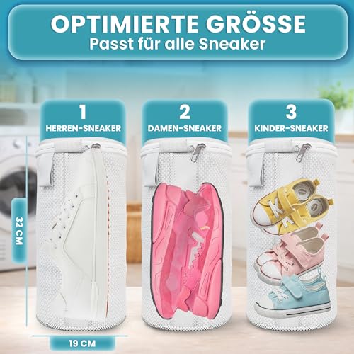 Detalle 2 de Washmate Schuhwaschbeutel 32×19 cm – Schutzbeutel für Sneaker und Schuhe (Washmate)