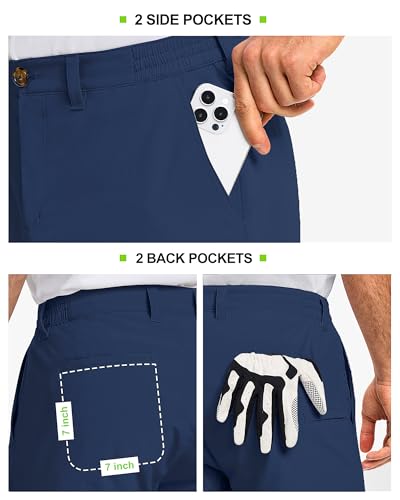 Thumbnail 1 de 33,000ft Men's Golf Shorts 9" Lightweight Stretch – Deep Blue