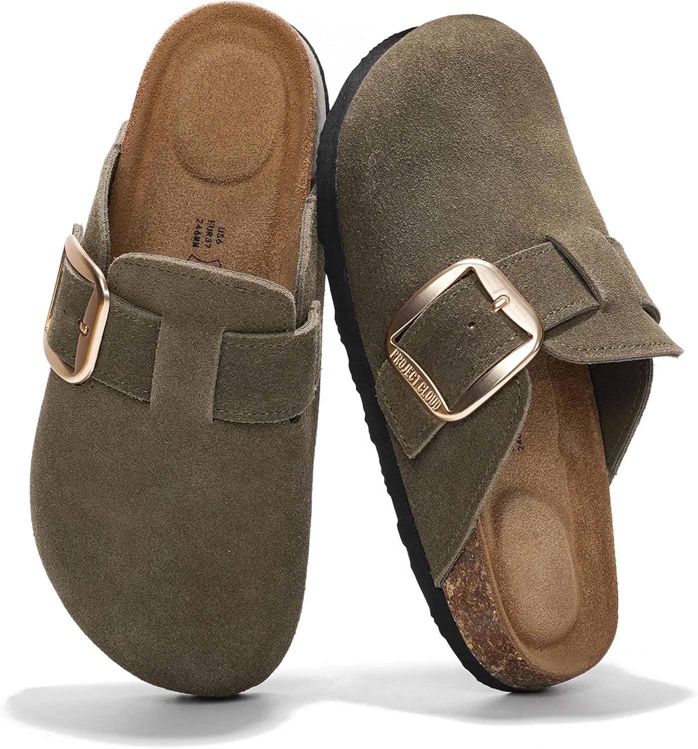 Detalle de Project Cloud Manchester Genuine Leather Clogs with Memory Foam 1️⃣ 👞