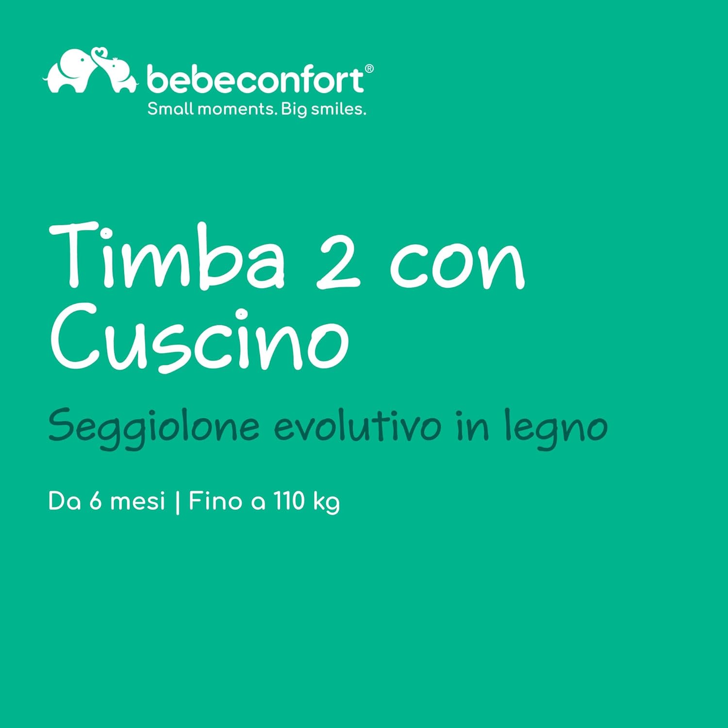 Thumbnail 1 de Bebeconfort Timba 2 con Cuscino: Seggiolone Evolutivo in Legno con Vassoio Rimovibile