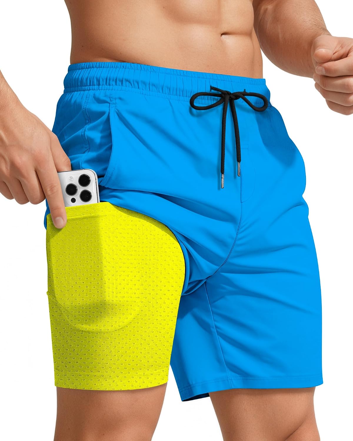 Detalle de Yufawow Men's Swim Trunks with 7-Inch Length
