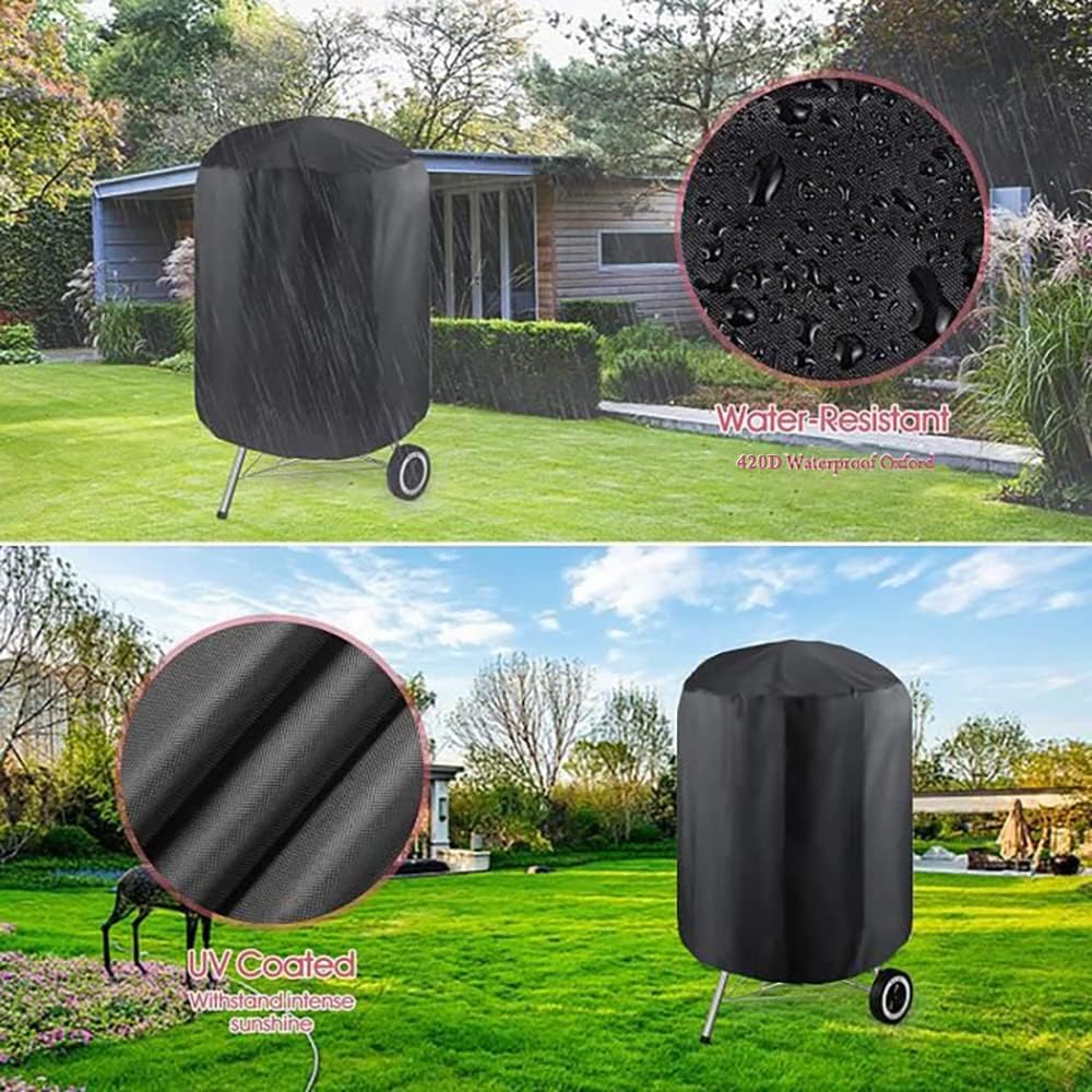 Thumbnail 5 de PATIO PLUS Kettle BBQ Cover Round – Durable 420D Oxford Cover for Weber, Char Broil and More