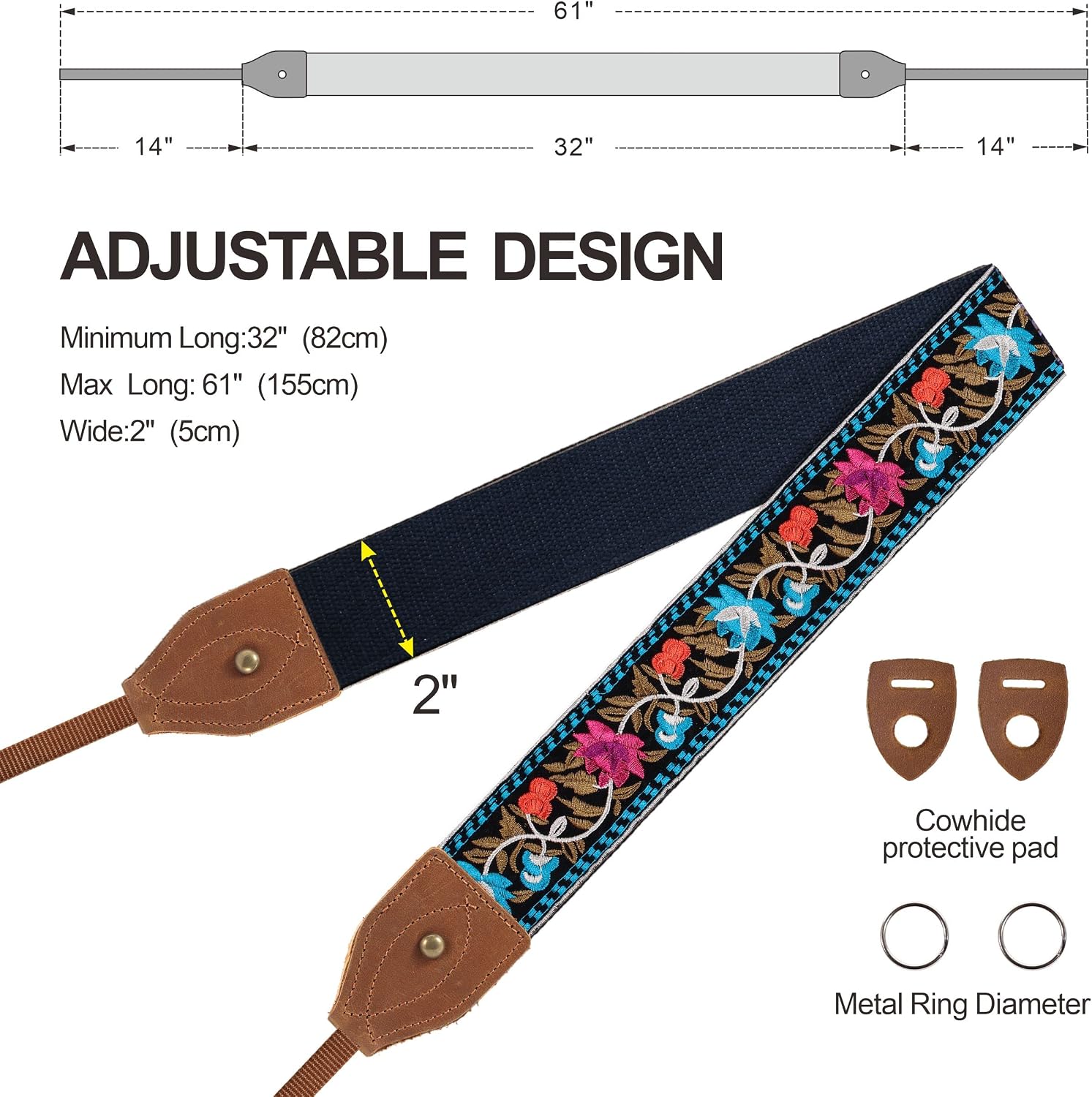 Thumbnail 5 de Padwa Lifestyle Camera Strap 2 Wide Classic